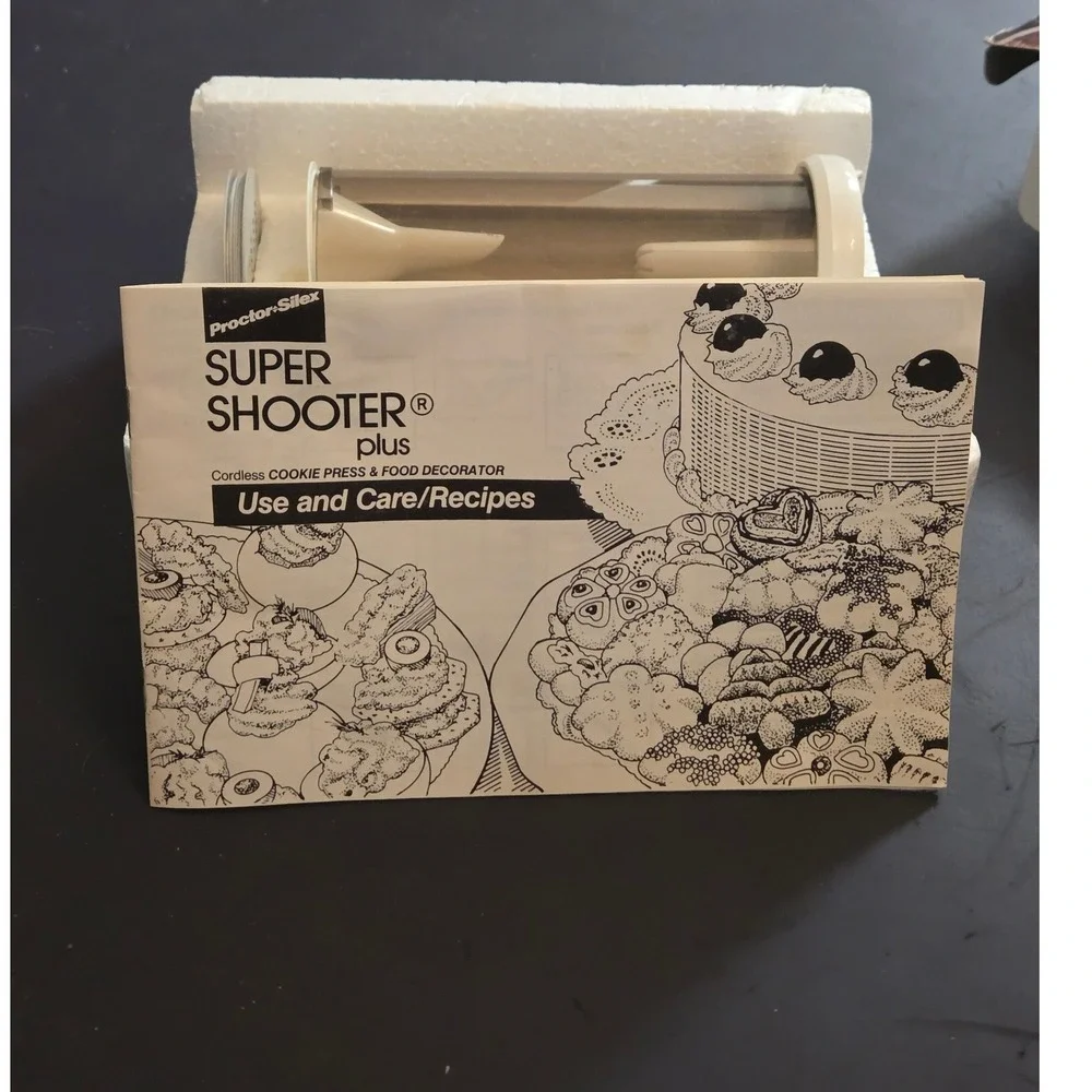 Vintage Proctor-Silex Super Shooter Plus Cordless Cookie Press w/‎ Box & Manual